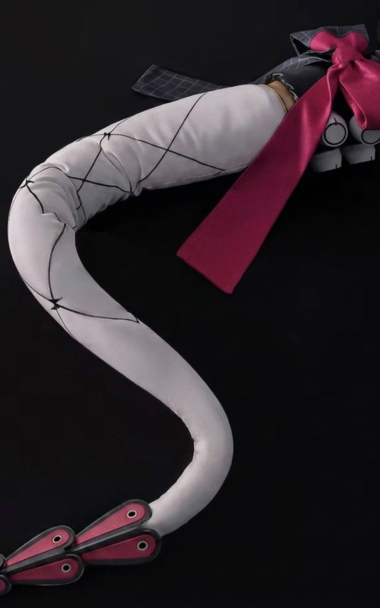 Zenless Zone Zero: Cissia Cosplay Costume - Metropolitan Order Division showing white costume tail accessory